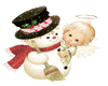 Snowman and Angel