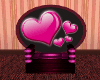 pink hearts throne chair