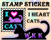 WKK- I Heart Cats Stamp
