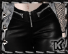 |K| Black Leather JeansF