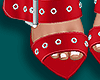 Buckle Sandals Red