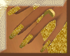 glitter gold long nails