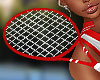 ❤ Tennis Raquet Red