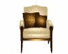 Cream Armchair w/gold