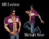 Muscle/Purple open shirt