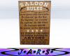 Saloon Rules Sign