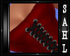 LS~LEATHER CORSET RED