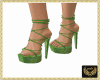 NJ] Sateen green heels
