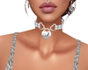 SILV 'A' HEART COLLAR