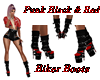 Black & Red  Punk Boots