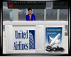 UNITEDair ticket counter