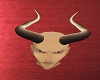gold demon head horns