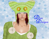 Green Knit Hat w/red