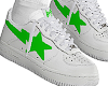 'F' Sneakers White/Lime