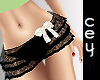 -cey-Black Ruffle Skirt-