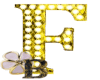 B♛|Gold Sign Letter F