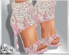 Pink Wedding Lace Heels