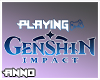 Playing Genshin Impact.