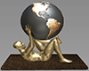 Lux Gold Man Statue