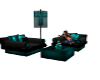 Teal love couch