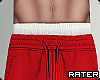 ✘ Red Shorts.