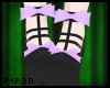 P|Black Shoes Purple Bow