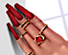 [YSL] Red Nails+Rings