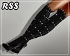 "RSS"LEATHER BLACK BOOTS
