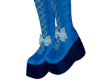 Blue goth boots
