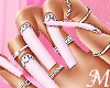 Cute Pink Nails + Rings