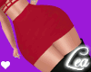 RL Red Skirt+Thigh Boots