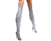 Silver Thigh Boots