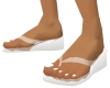 Clear White Flip Flops