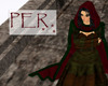 red velvet cloak w/green