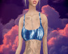 Blue Tye Dye Crop Top