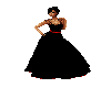 black/red gown