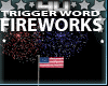 USA Flag With Fireworks