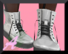White Combat Boots