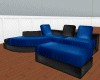 Mk Blk/Blue Chunky Sofa