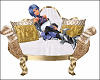 Gold n White Chair