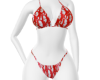 red & white d bikini