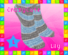 !Lily HighSox Blu/Grey