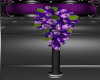 purple flower stand