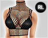 I│Fishnet Top Blk RL 