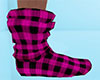 Pink Sock Plaid Slouch M