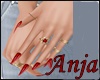 Nails with Rings Red