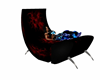 Black and Red Moon Chair