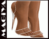 White - Gold Pumps