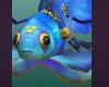 Big GOLD Fish Halloween Costumes Cute Funny BLUE Swimming