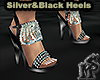 Silver&Black Heels